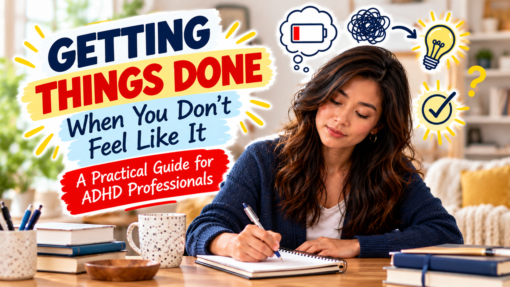 Getting things done when you don’t feel like it: a practical guide for ADHD professionals.