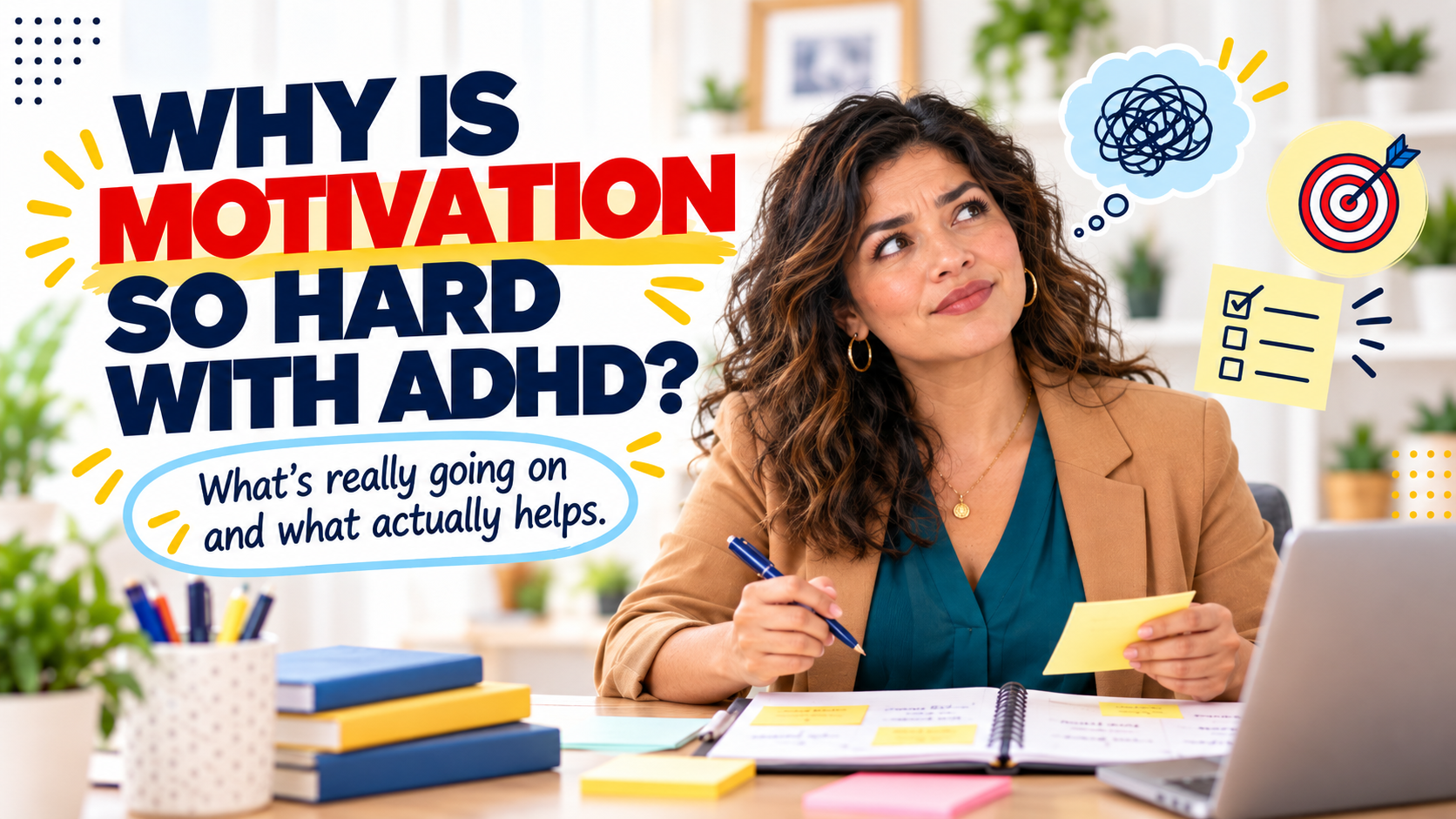 Why is motivation so hard with ADHD? Featured image about ADHD motivation and what helps.