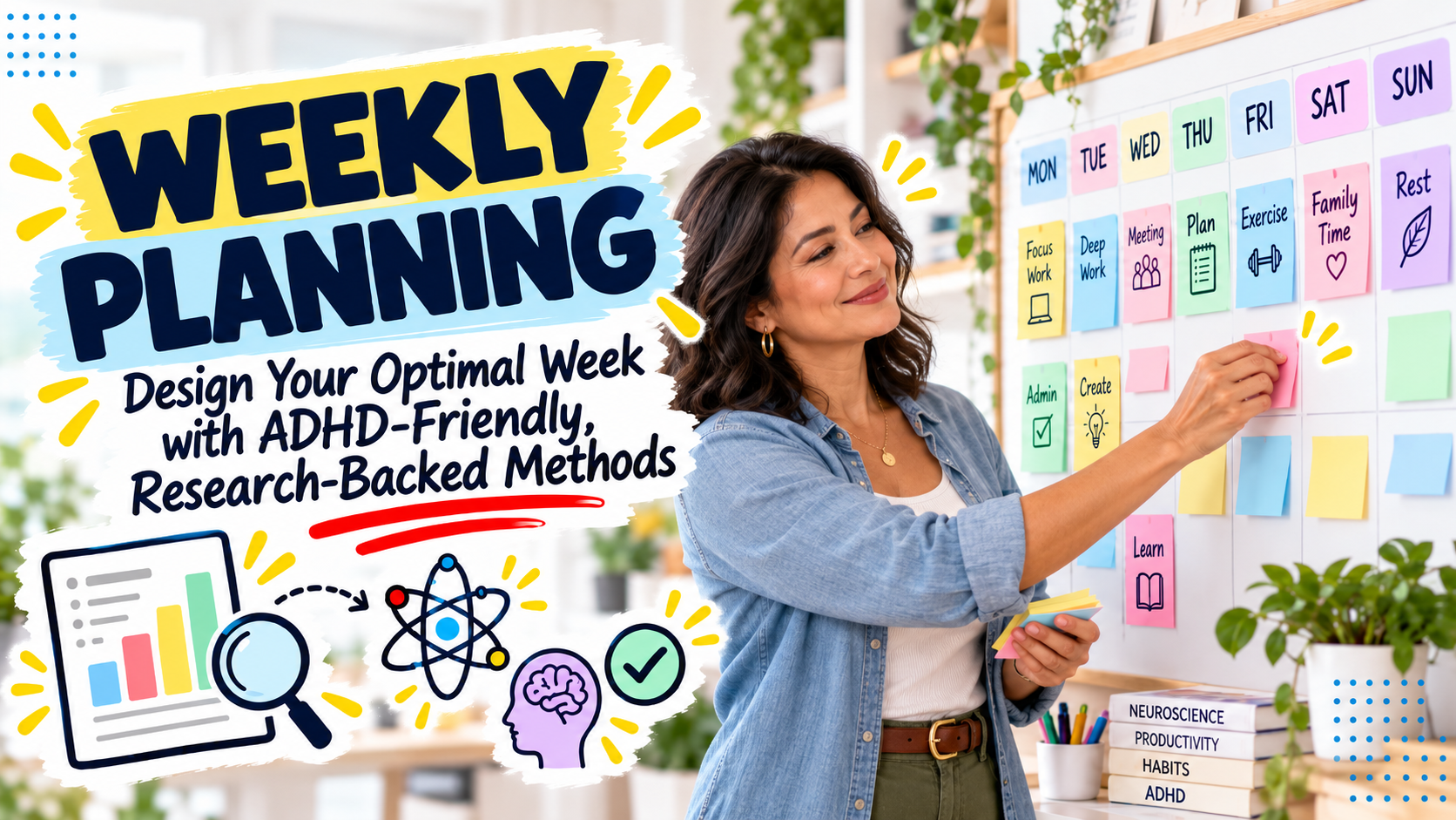 The science of weekly planning: design your optimal week with ADHD-friendly, research-backed methods.