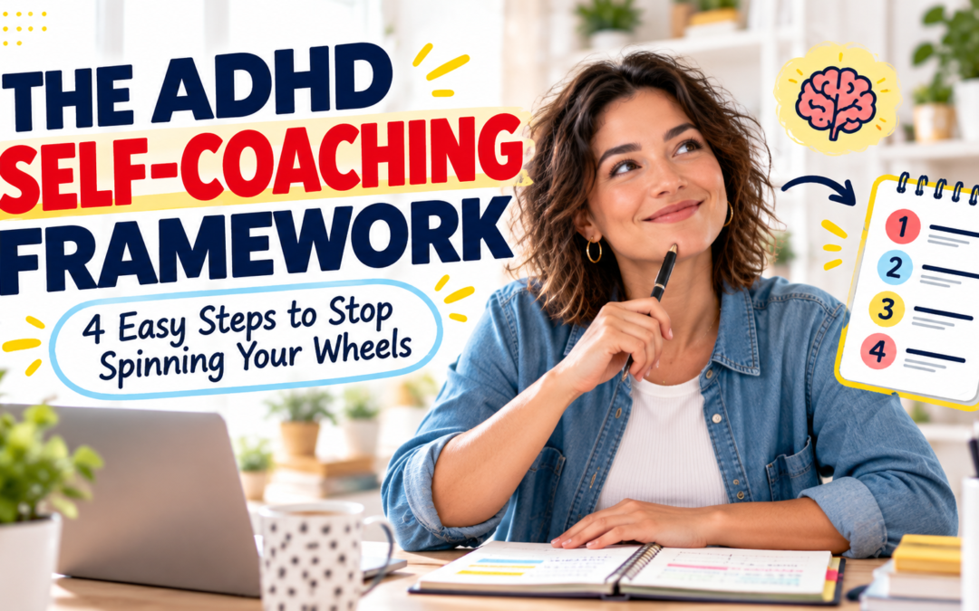 The ADHD Self-Coaching Framework: 4 Easy Steps to Stop Spinning Your Wheels