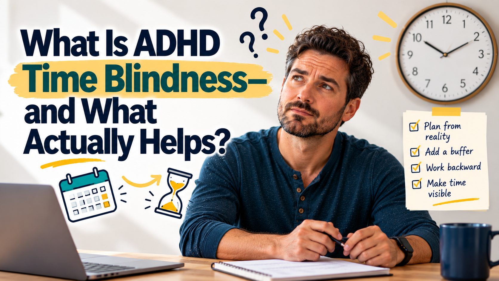 What is ADHD time blindness and what actually helps? Practical ways to make time more visible and manageable